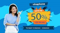 Hòa mạng VinaPhone Trả sau Giảm ngay 50% cước